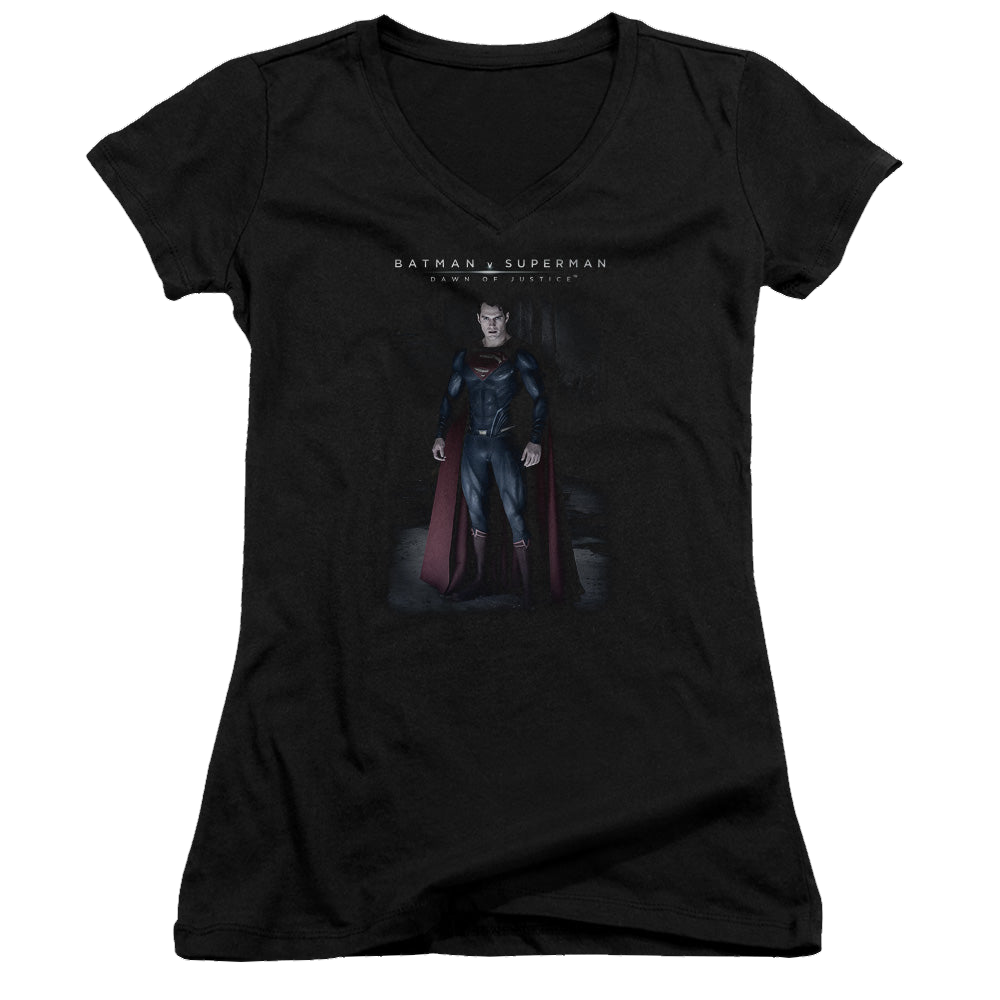 Batman v Superman Stand Tall - Juniors V-Neck T-Shirt