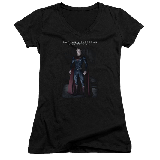 Batman v Superman Stand Tall - Juniors V-Neck T-Shirt