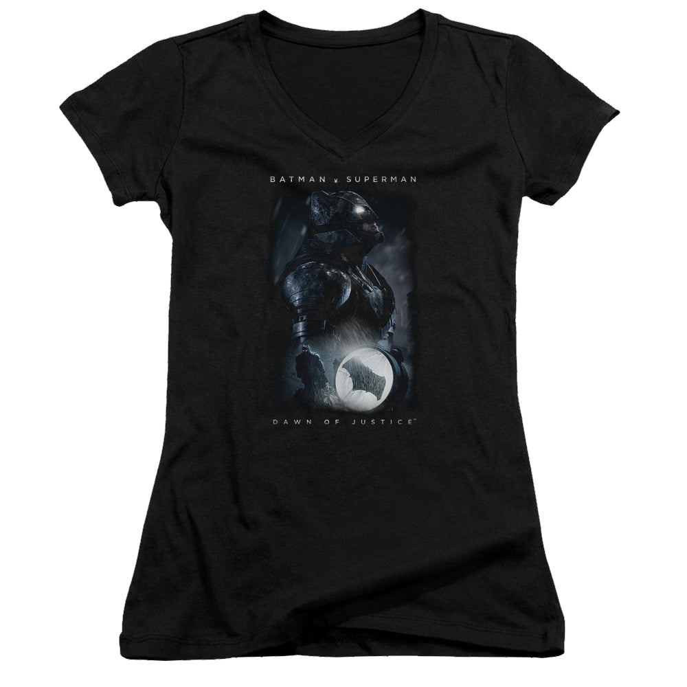 Batman v Superman Signal - Juniors V-Neck T-Shirt