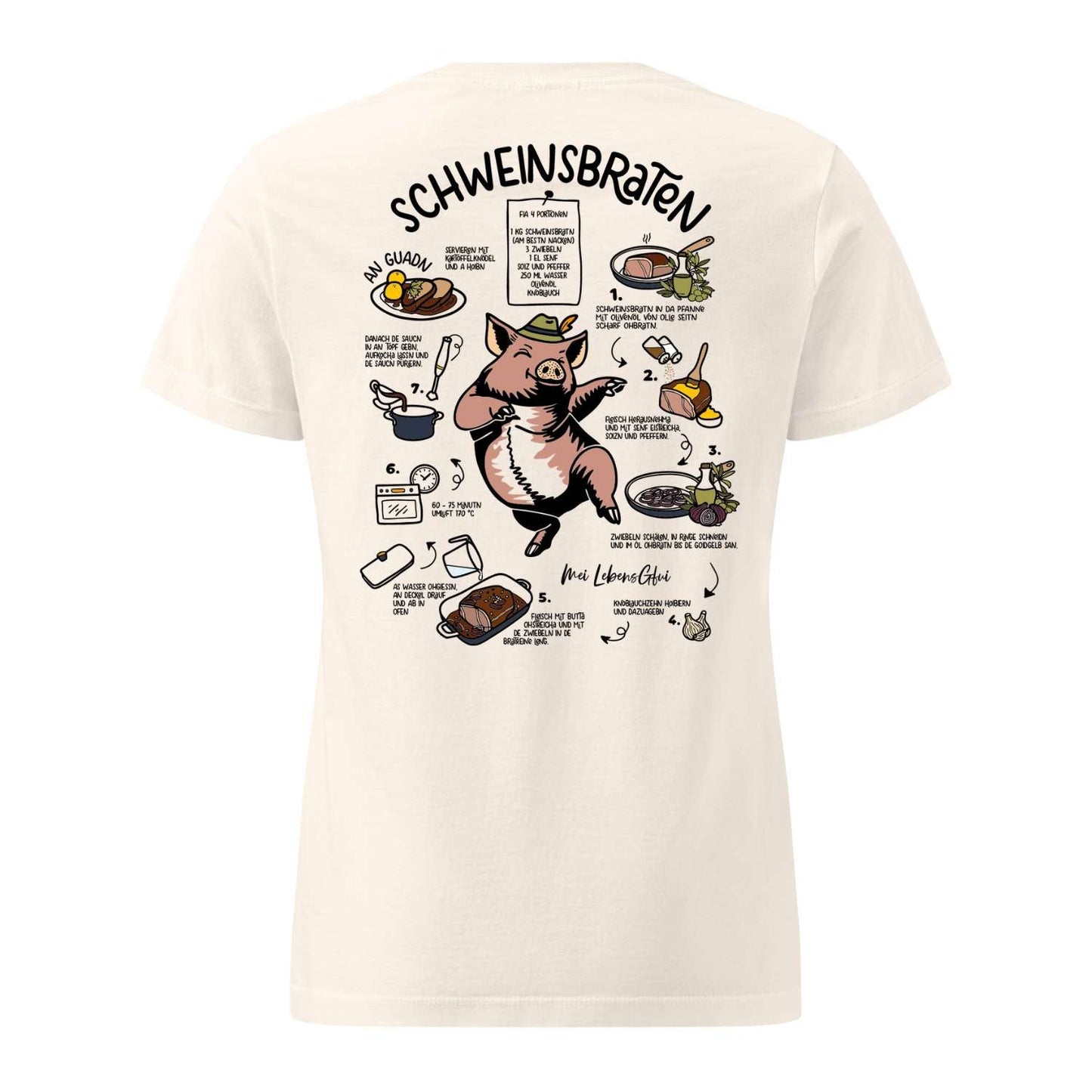 Damen Rezept T-Shirt "Schweinsbraten"