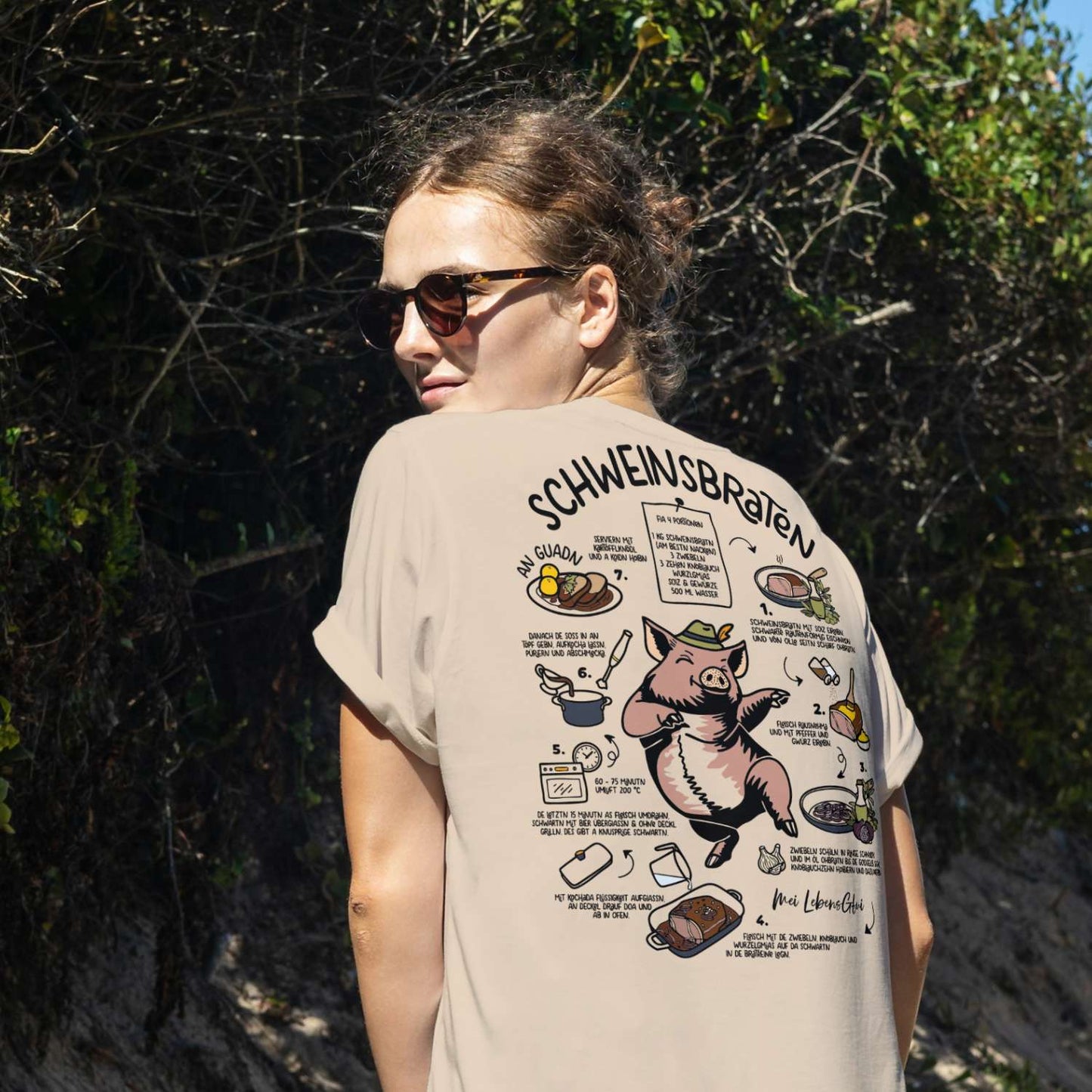 Damen Rezept T-Shirt "Schweinsbraten"