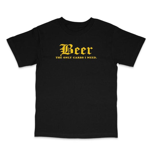 Beer The Only Carbs I Need Custom Printed Black T-Shirt