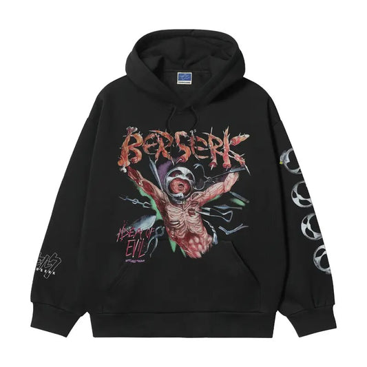 Berserk "Withered Griffith" Heavyweight Vintage Hoodie Cotton Blend Classic Anime Sweatshirt Menswear Tops