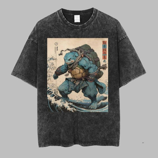 Blastoise Vintage Tee, Pokemon Graphic Tee, Blastoise Samurai T-Shirt, Anime Shirt, Gift For Pokenon Fans, Unisex Anime Gift For Menswear Womenswear Top