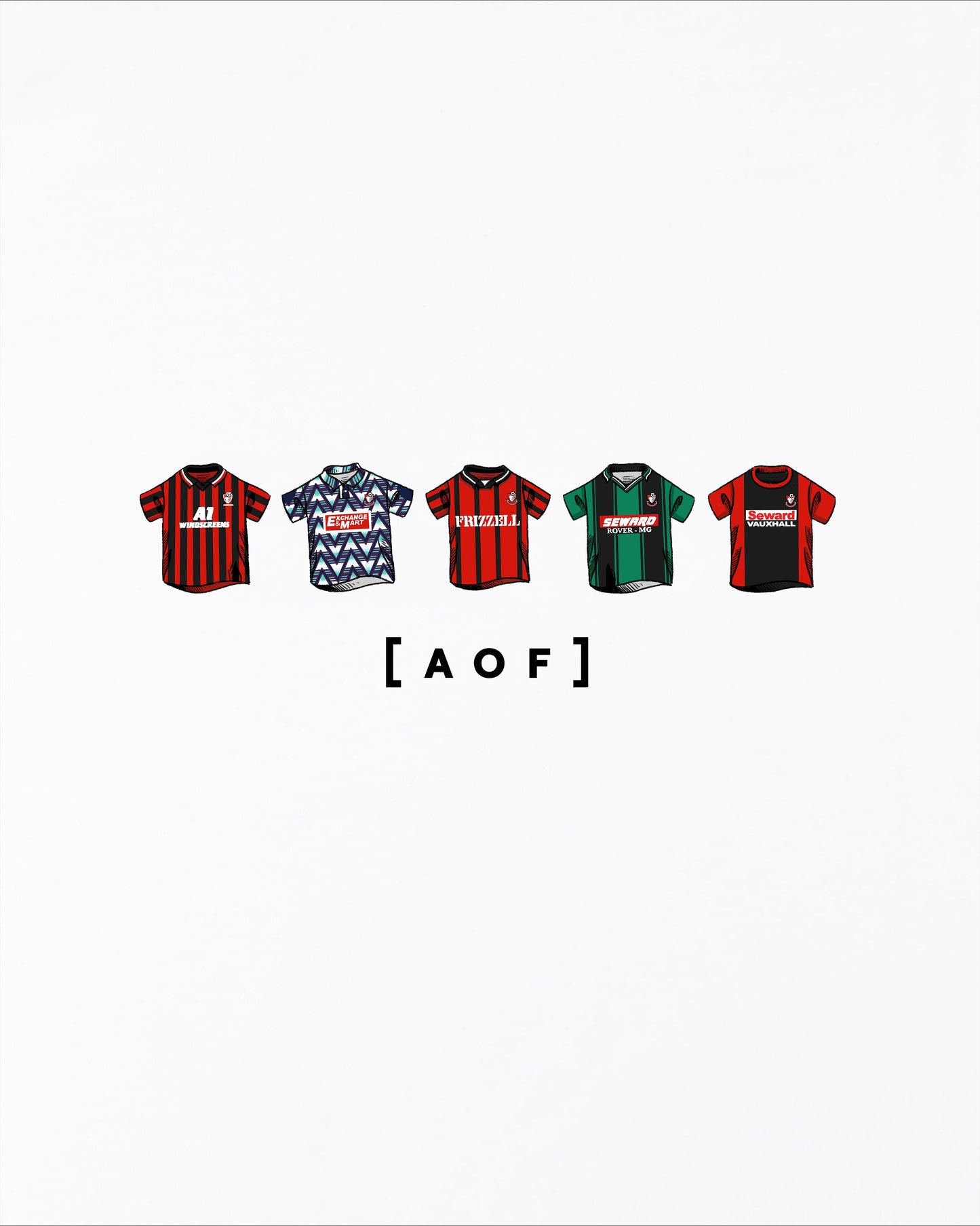 AFC Bournemouth Printed Classics White Tee