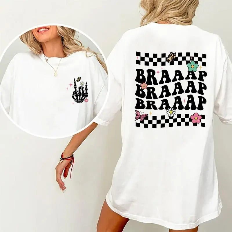 Braaapp I'm Busy Shirt, Motocross Graphic Tee, Mama Dirt Bike Shirt, Gift For Vehicle Lover, Motorbike Mom T-Shirts, Comfy Oversized T-Shirt, Tops For Women, Womenswear Cotton Fabric Relaxed Chic Style