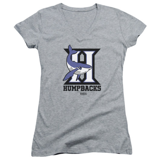 American Vandal Humpbacks - Juniors V-Neck T-Shirt