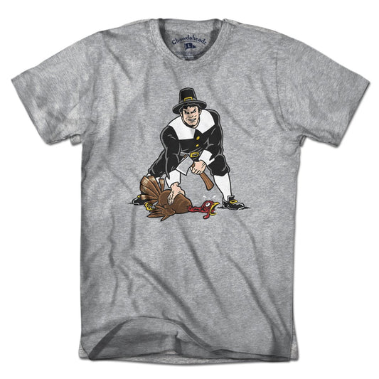 Three Point Stance Thanksgiving Pilgrim T-Shirt