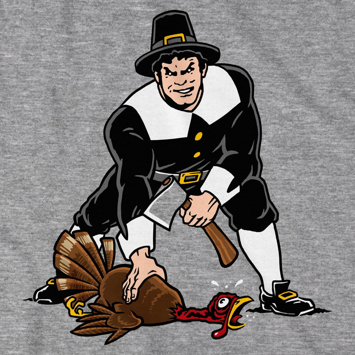 Three Point Stance Thanksgiving Pilgrim T-Shirt