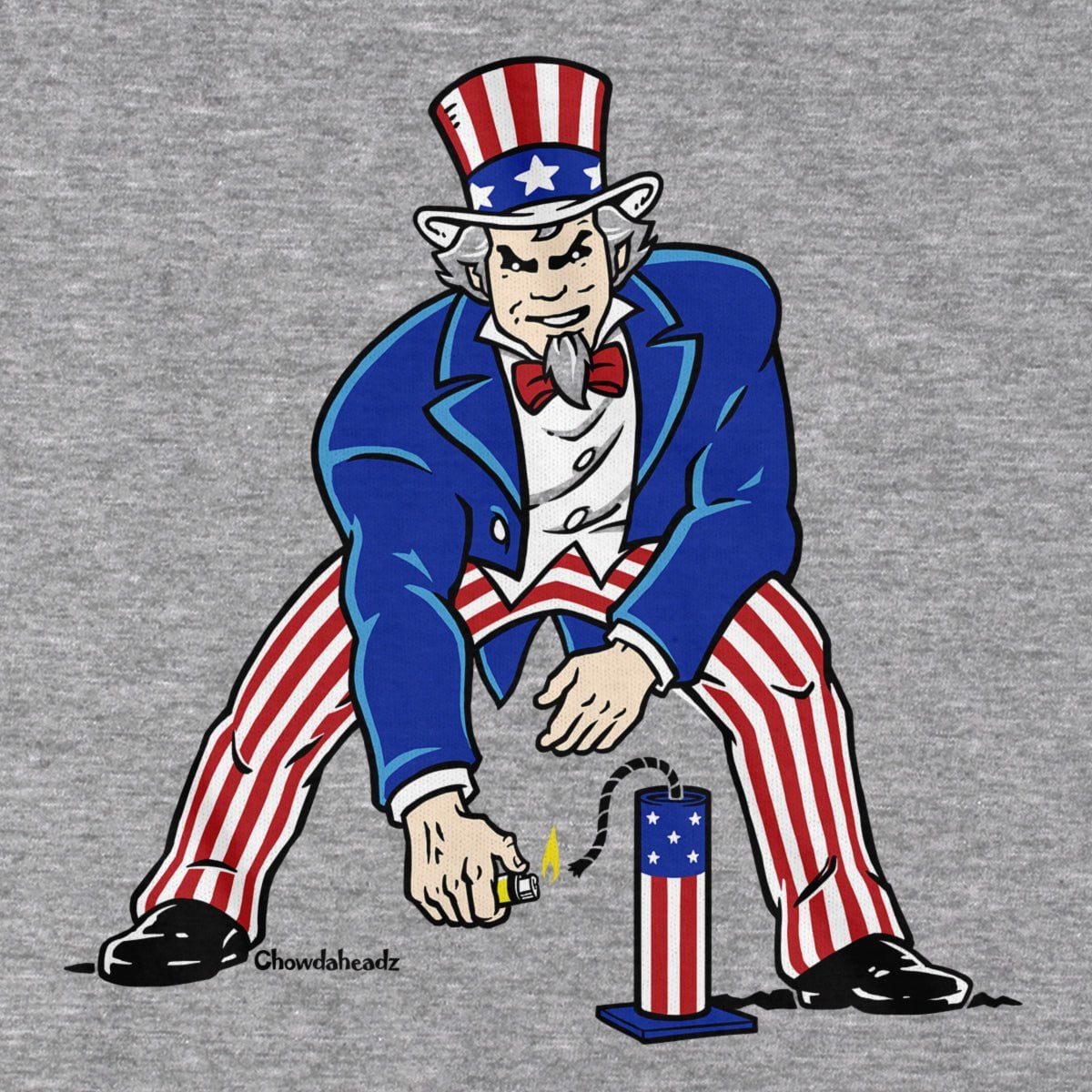 Three Point Stance Uncle Sam T-Shirt