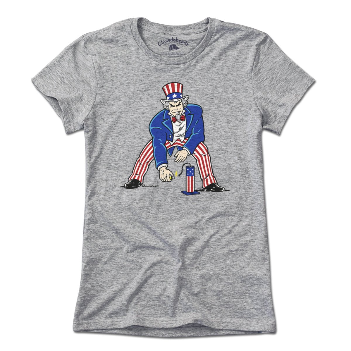 Three Point Stance Uncle Sam T-Shirt