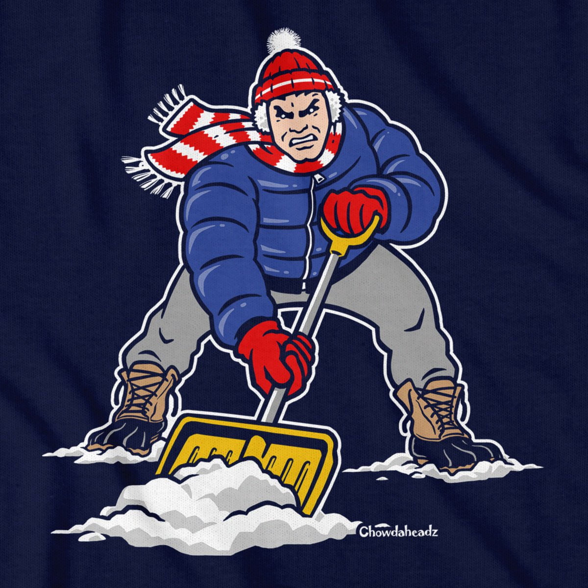 Three Point Stance Snow Shoveler T-Shirt