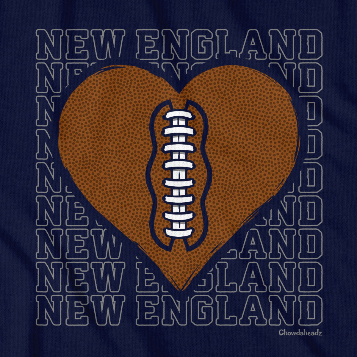 New England Football Heart T-Shirt