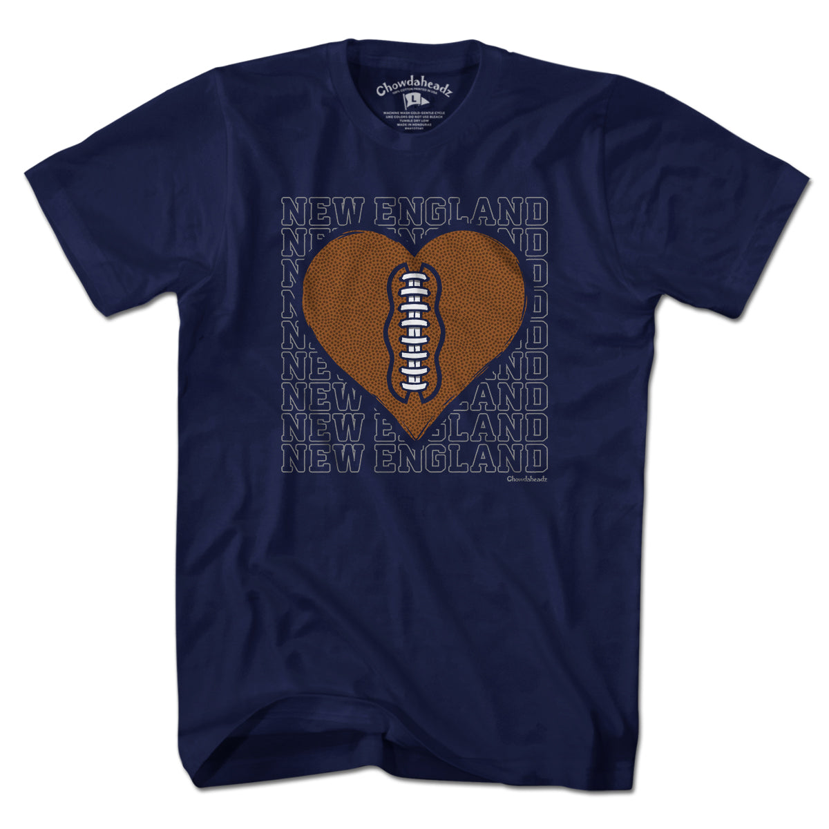 New England Football Heart T-Shirt