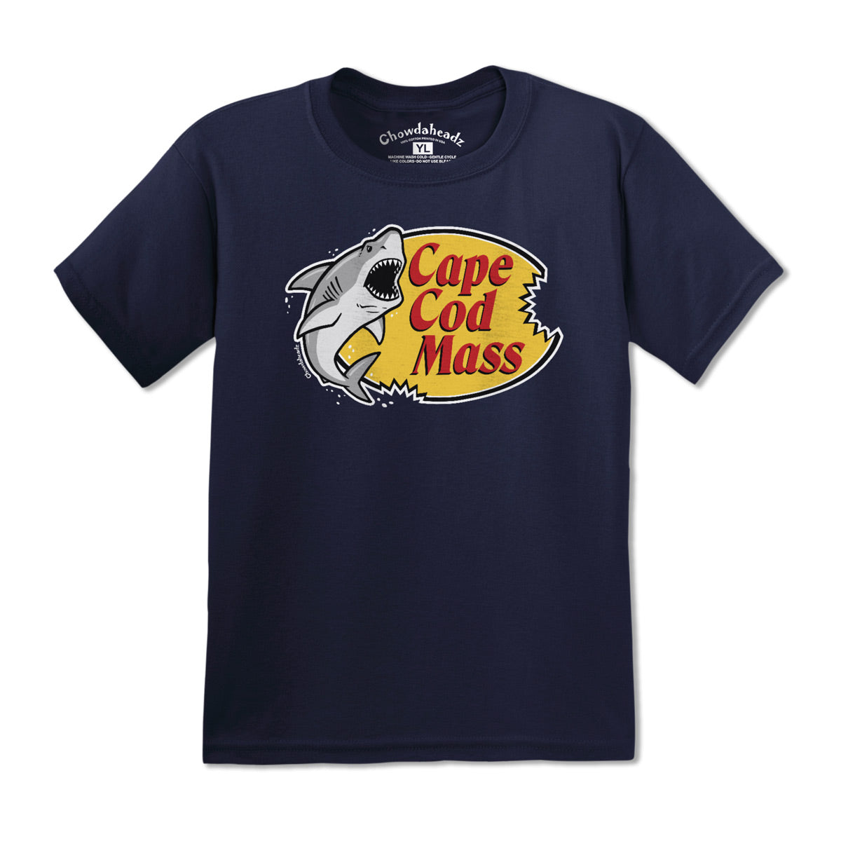 Cape Cod Mass Shark Logo Youth T-Shirt