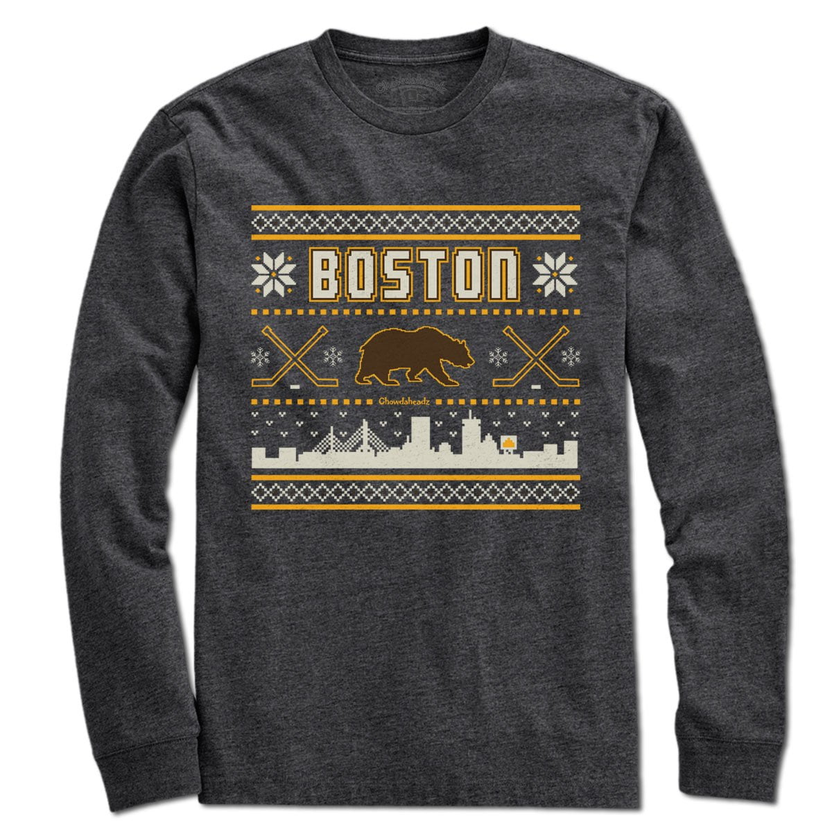 Boston Black & Gold Holiday Sweater T-Shirt