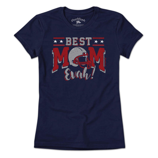 Best Mom Evah Football T-Shirt