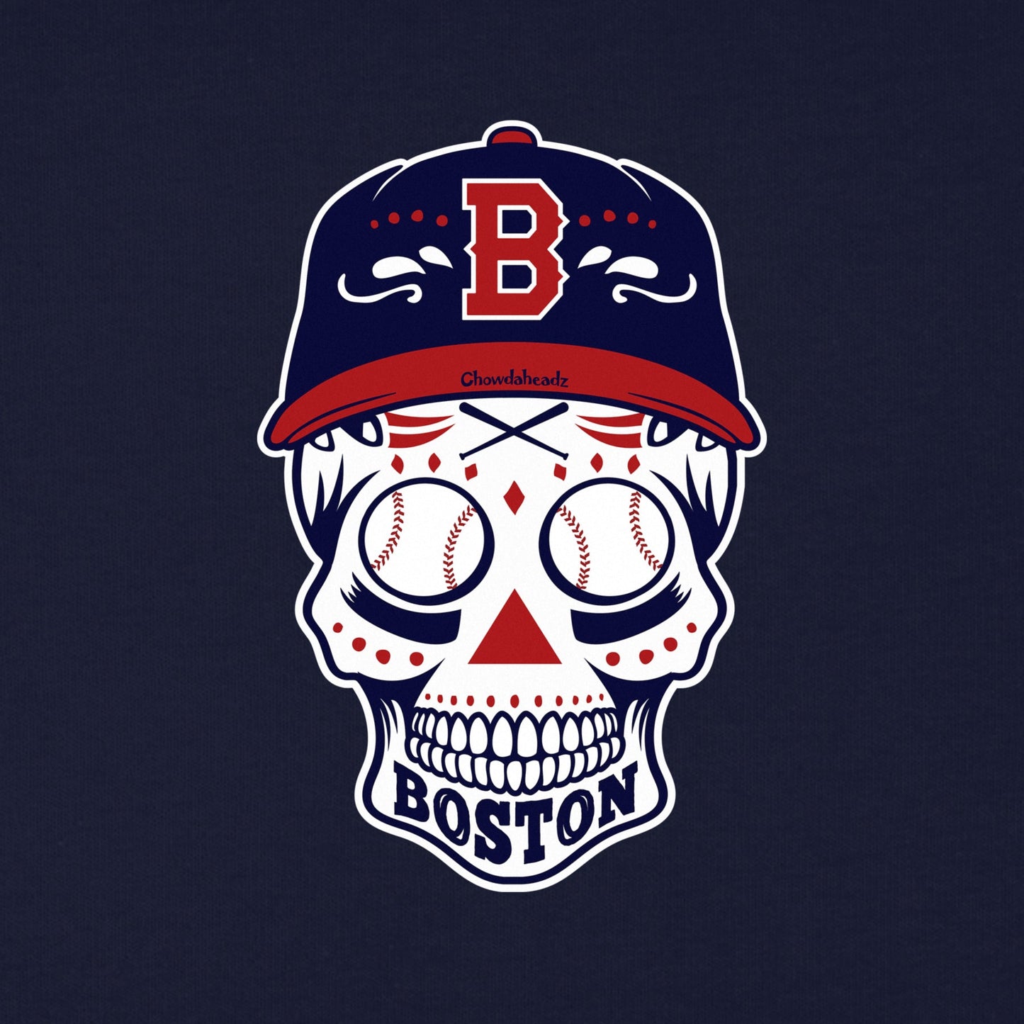 Boston Baseball Dead Head Youth T-Shirt