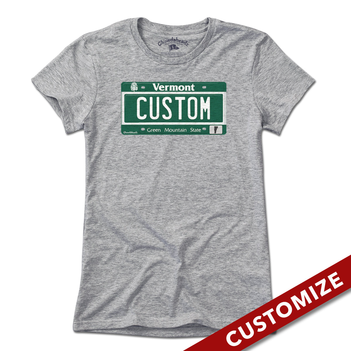 Custom Vermont License Plate T-Shirt