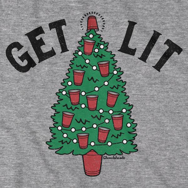 Get Lit Christmas Tree T-Shirt