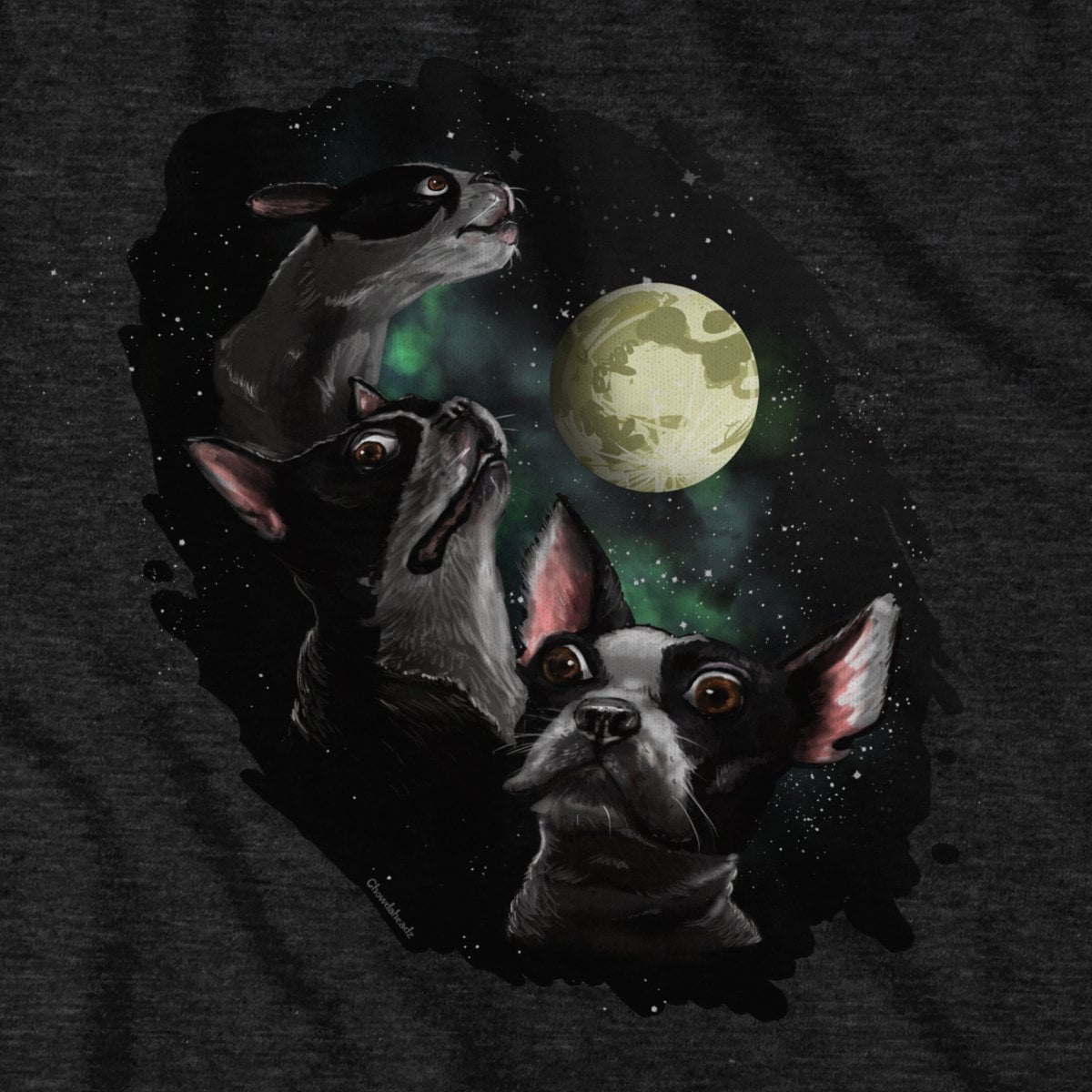 Three Terriers One Moon T-Shirt