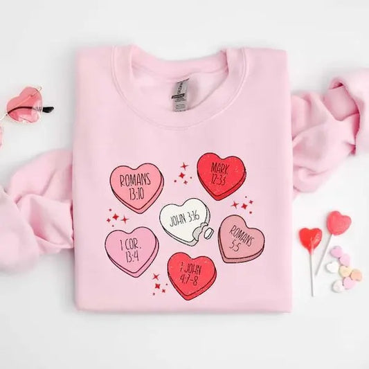 Christian Valentines Day Sweatshirt, Valentines Day Gift, Christian Shirts, Bible Verse Sweater, Couple Shirts, Religious Valentine Outfit