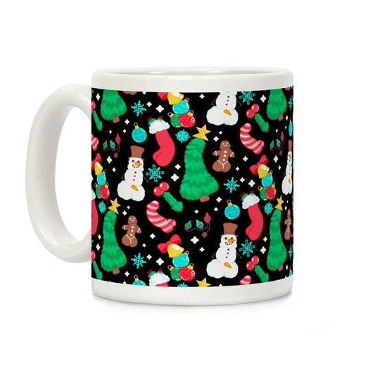 Christmas Peens Pattern Coffee Mug, Graphic Tees, Funny Coffee Mug Gift
