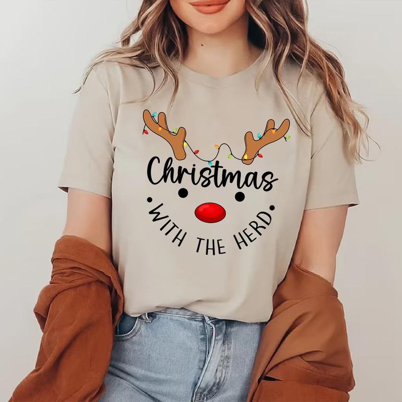 Christmas With The Herd T-shirt - Funny Christmas Tee