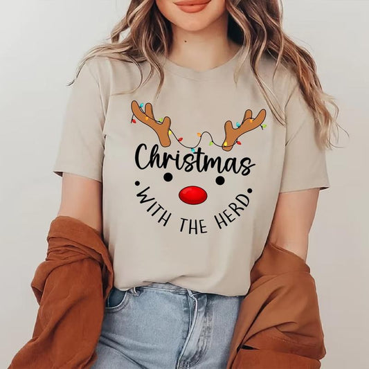 Christmas With The Herd T-shirt - Funny Christmas Tee