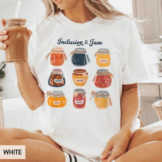 Comfort Colors Inclusion is my Jam Shirt, Teacher Gift for her or him, Advocate & Empower, Autism Awareness Graphic Tees