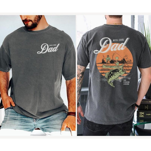 Comfort Colors Reel Cool Dad Fishing Retro Shirt, Fishing Gift for Dad, Fishing Dad Funny Shirt, Father's Day Gift, Fishing Dad Sweatshirt