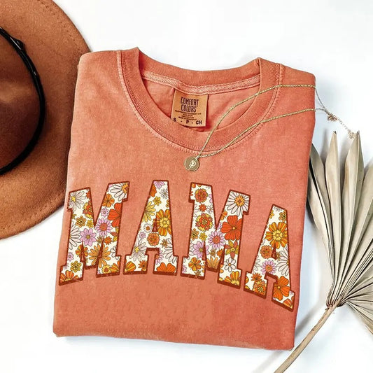 Comfort Colors Vintage floral Mama t-shirt, Mama T-Shirt, Strong Woman Shirt, gift for mothers day, Mama tee, Graphic Tee, Women's T-Shirtstyle{n002}2