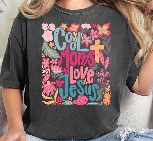 Cool Moms Love Jesus Shirt, Praying Mama Shirts, Religious Mom Sweatshirt, Mother's Day T-Shirt, Inspirational Mom Shirt,  Bible Verse Shirt