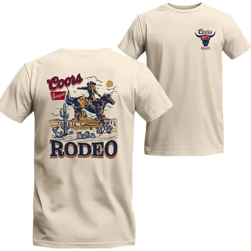 Coors Banquet Rodeo Cowboy T-shirt Sweatshirt Hoodie Coors Banquet Beer Shirt Unisex Classic Comfort Cotton For Women And For Men Menswear Top