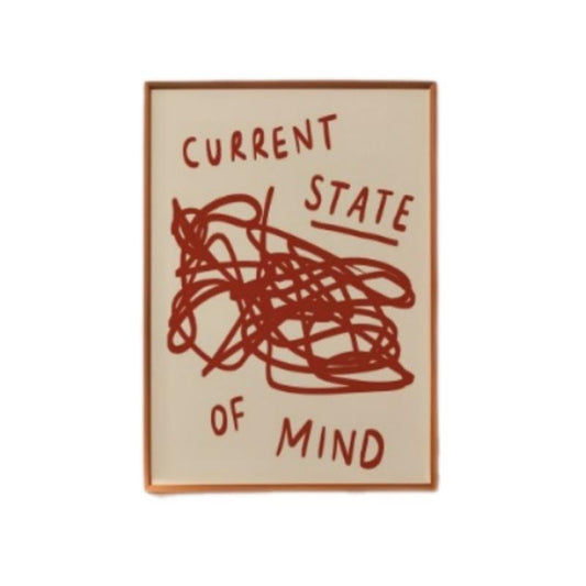 Current State Of Mind Art Print, Bold Posters Relatable Art, Trendy Funny Wall Decor, Gifts For Teens Girls Sister Bedroom Decor, Poster Prints No Frame, Wall Art Room Decor, Poster For Room, Gifts For Birthday