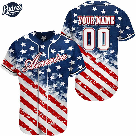 Custom 4th Of July American Baseball Jersey - Padres Jersey Oasis: Elevate Your Baseball Style Game