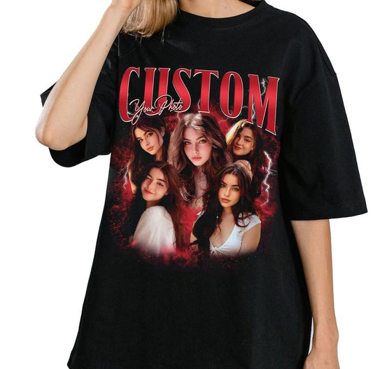 Custom Photo Shirt, Custom Your Own Bootleg Tee, Retro Custom Bootleg Rap Tee, Custom Bootleg, Custom Your Photo, Insert Your Design, Vintage Graphic 90s Tshirt