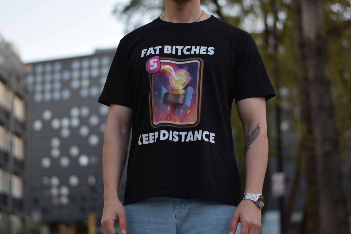 Fat Bitches Keep Distance T-shirt