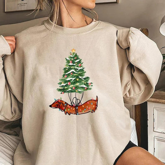 Dachshund Christmas Tree Shirt, Dachshund Christmas Shirt, Dachshund Lover Shirt, Dachshund Xmas Sweater, Christmas Dog Shirt, Xmas Dachshund Tee, Christmas Gift For Dog Lover