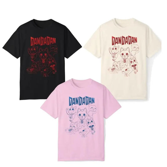 Dandadan Cat Anime Cute Funny Manga T-Shirt, Turbo Granny Unisex Tee, Kawaii Graphic Shirt, Humorous Top, Unique Gift for Anime