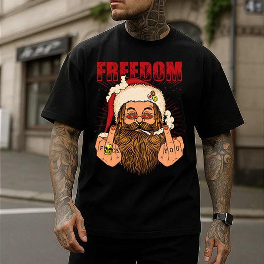 Defianat Santa Claus Meme Tshirt Sweatshirt Hoodie, Freedom Santa Sweatshirt, Xmas Shirt Funny Graphic Tee, Unisex Sweater Pullover Tee