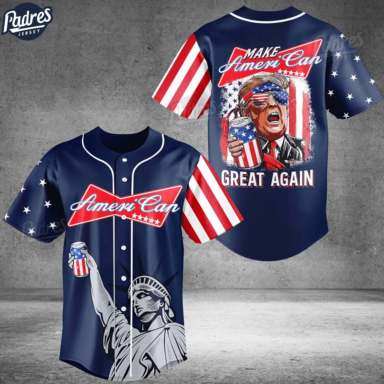 Donald Trump Make American Great Again Baseball Jersey Fan Gear - Padres Jersey Oasis: Elevate Your Baseball Style Game