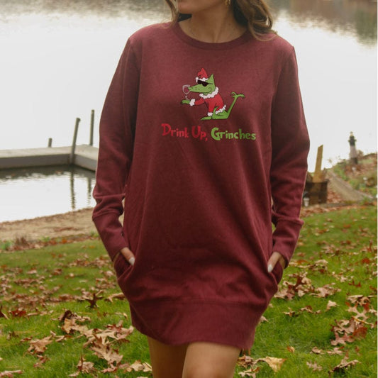 Drink Up Grinches - Sweatshirt Dress