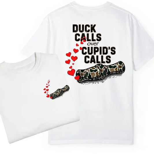 Duck Call Valentine's Day 2 Sided Unisex Shirt, Valentine's Day Duck Hunter Shirt, Valentine's Day Gift