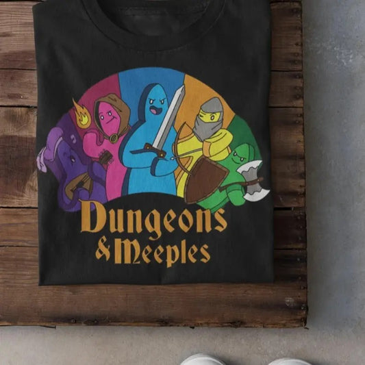 Dungeons and Meeples Shirt, Vintage Dungeons & Dragons shirt, DnD shirt, Dungeon Master shirt