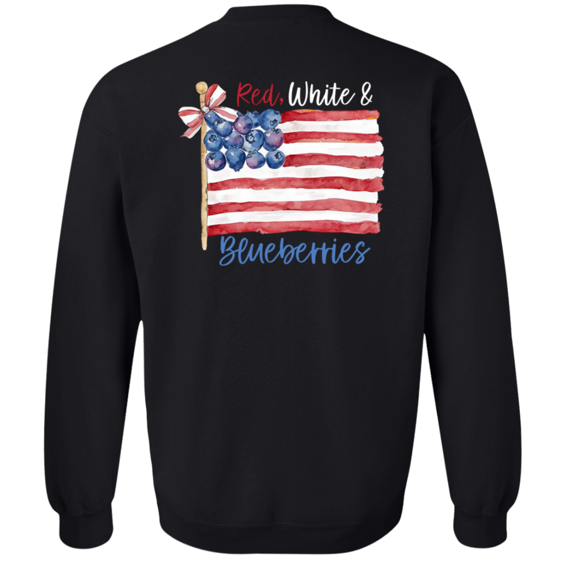 Freedom Red White & Blueberries Coquette Flag Sweatshirt - 2