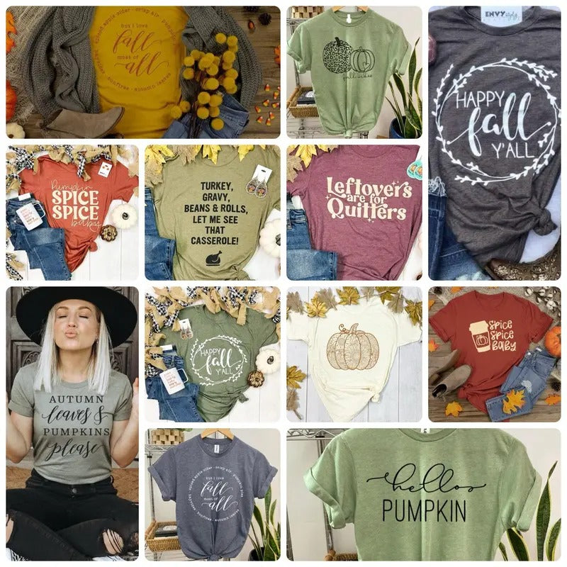 Envy Stylz Boutique Fall Graphic T-shirt - Casual Women's Tshirt with Pumpkin & Fall Themes, Top Style for Autumn