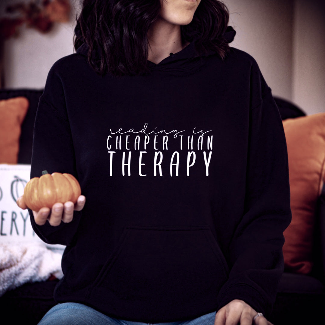Reading is Therapy Hooded Sweatshirt