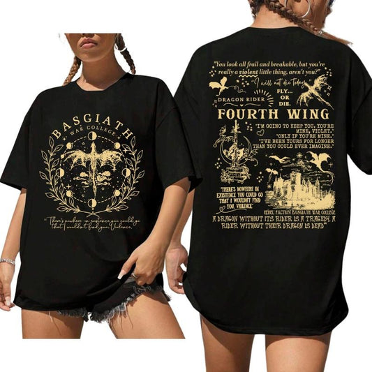 Fantasy War College Dragons Shirt, Washed Graphic Sweatshirt, Dragon Rider Hoodie, Bookish Gift for Fantasy Readers, Romantasy BookTok Merch