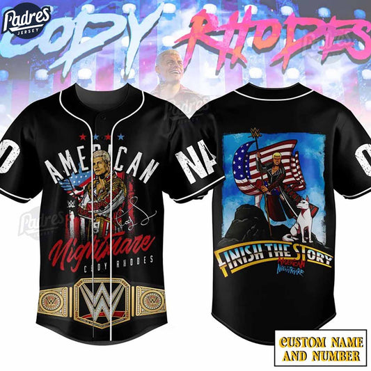 Finish The Story American Nightmare Cody Rhodes Baseball Jersey - Padres Jersey Oasis: Elevate Your Baseball Style Game